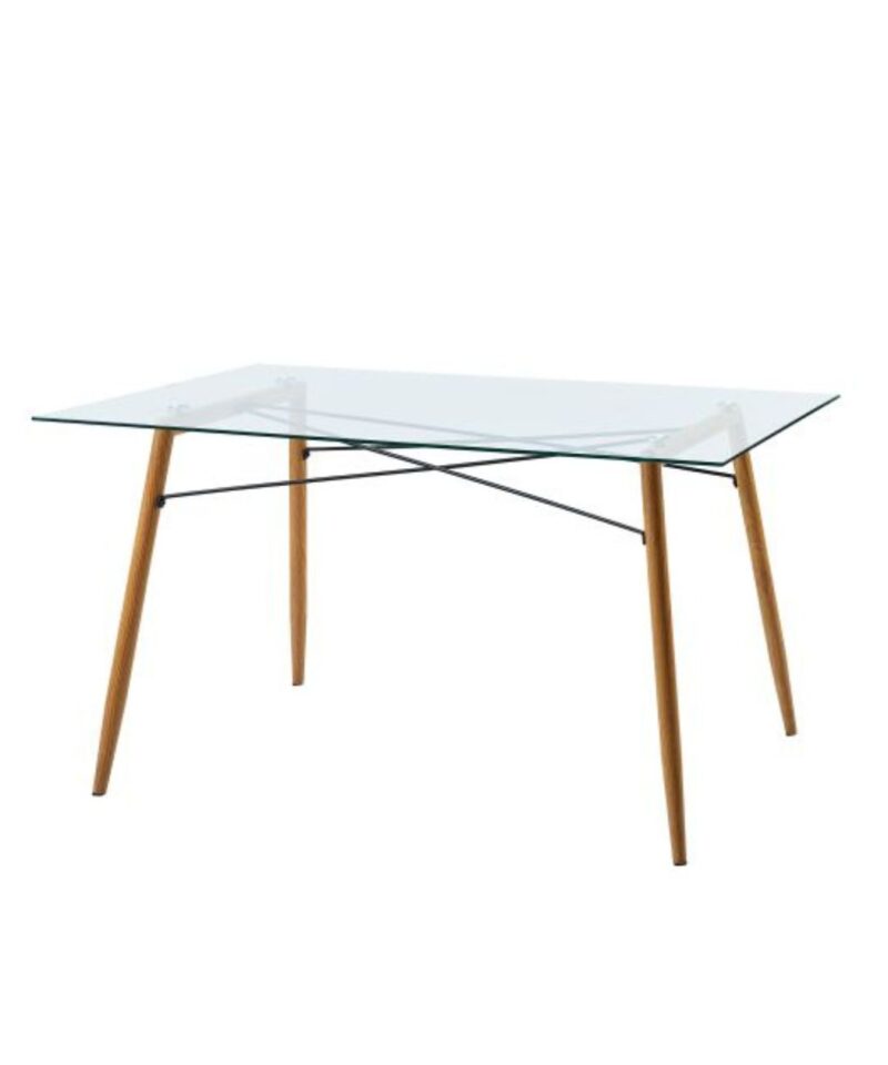 Large Glass Top Dining Table - Image 2