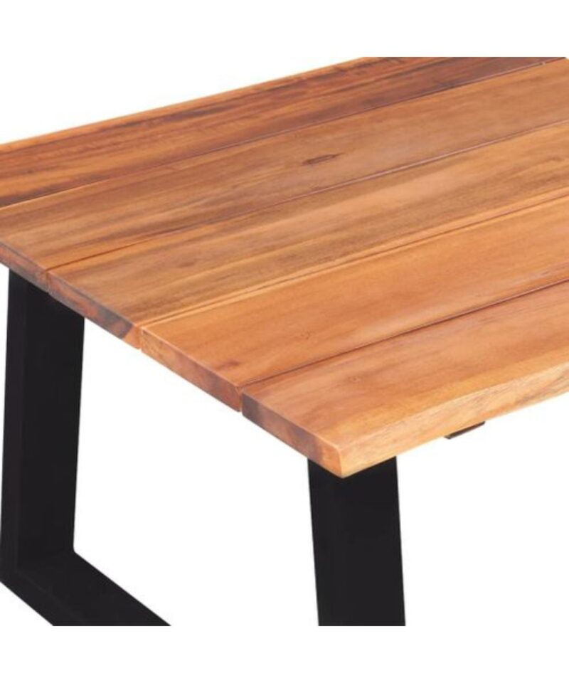 Solid Acacia Wood Coffee Table - Image 4