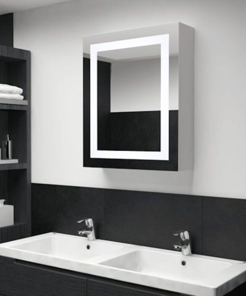 LED Bathroom Mirror Cabinet - Square Light