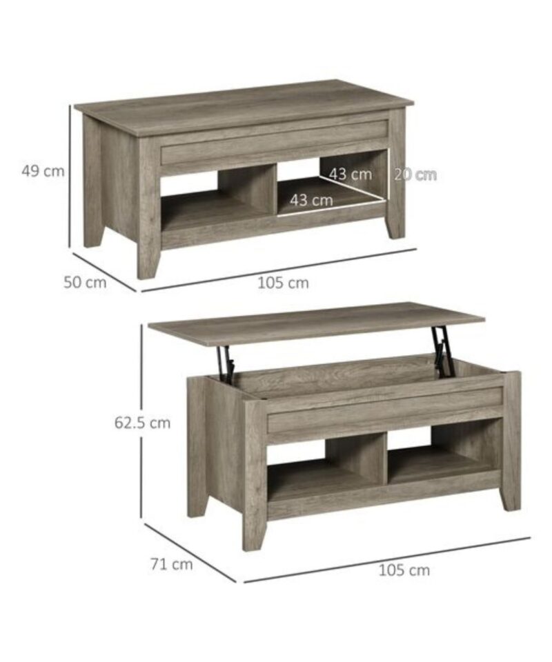 Lift Top Coffee Table In Oak - Image 4