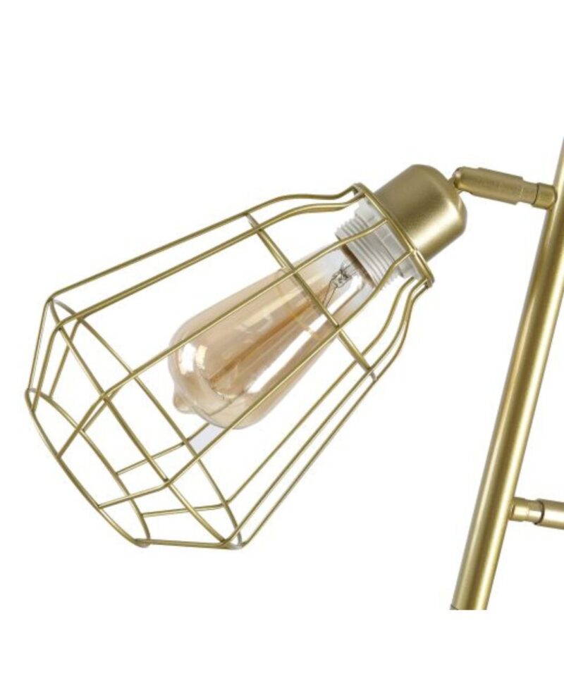 Steel Tri-Head Floor Lamp in Gold - Image 4