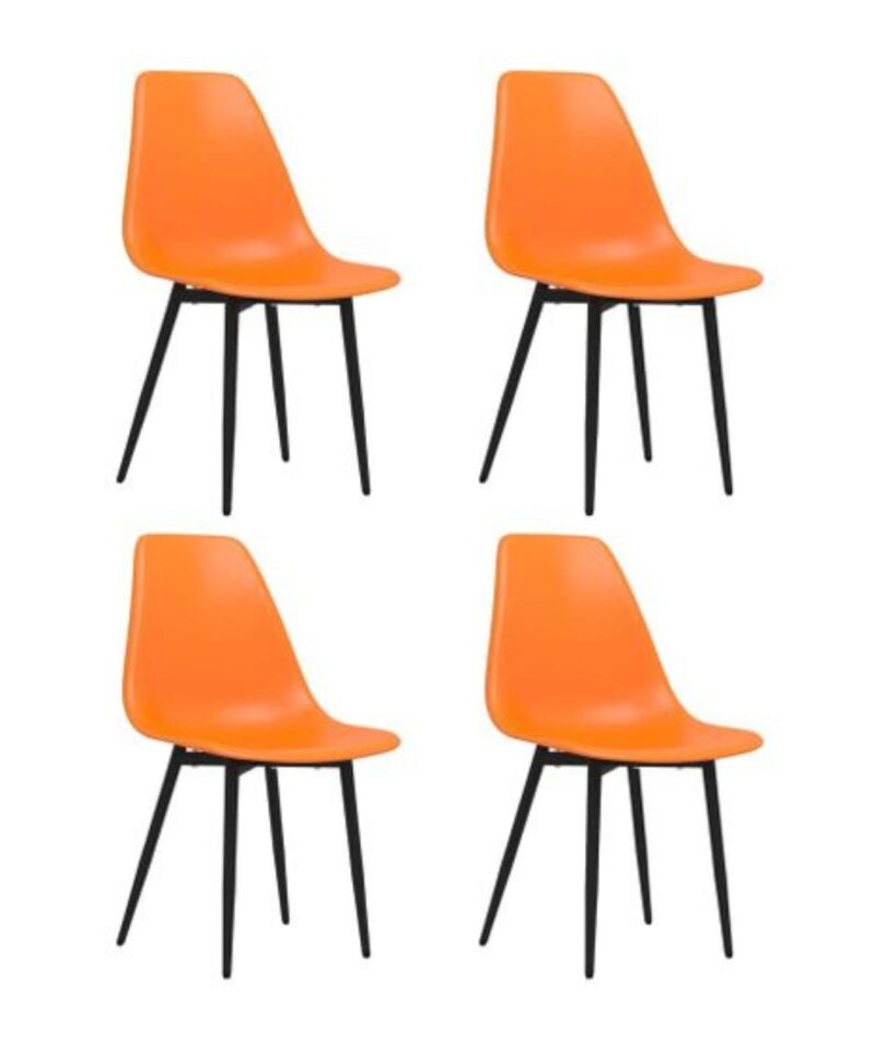 Four Piece Orange Dining Chair Set - Image 2