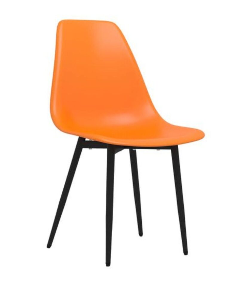 Four Piece Orange Dining Chair Set - Image 3