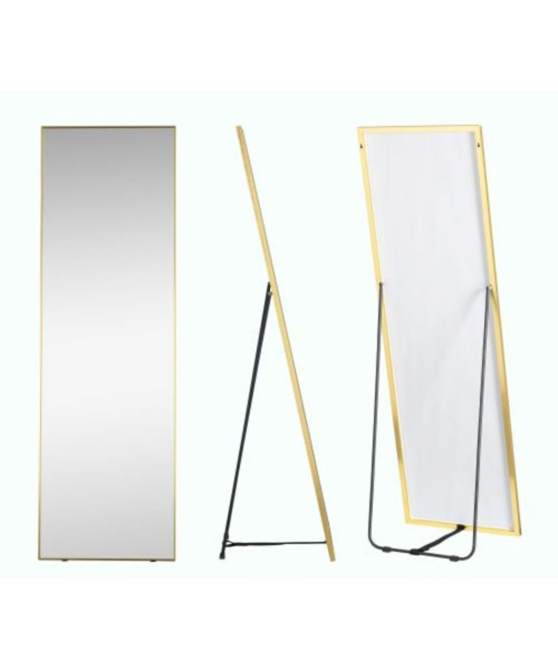 Minimal Full Length Floor Mirror - Gold - Image 3