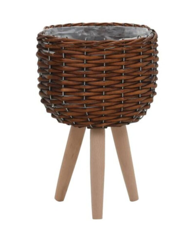 Three Piece Wicker Planter Set - Image 4