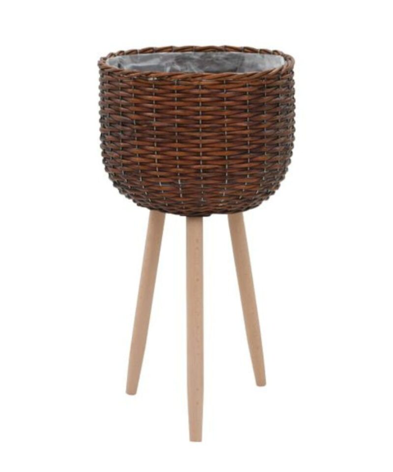 Three Piece Wicker Planter Set - Image 3