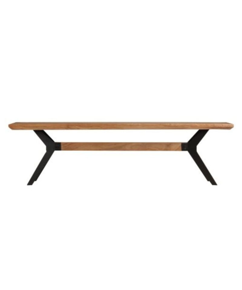 Solid Acacia Wood Dining Bench - Image 3