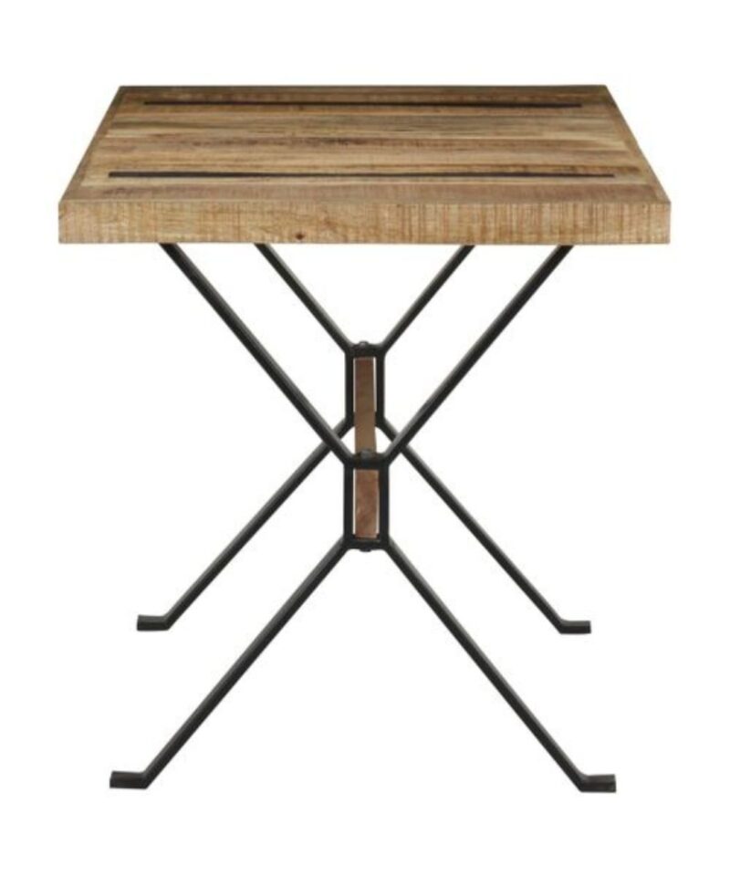 Industrial Style Mango Wood Dining Table - Image 3