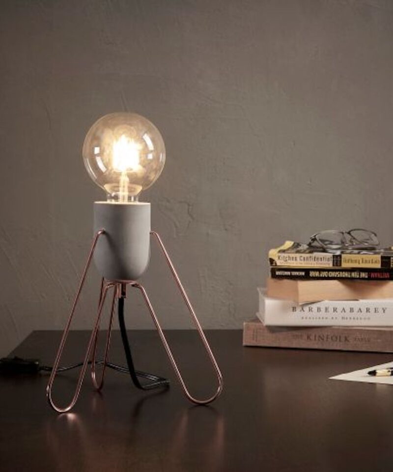 Rose Gold Mini Tripod Desk Lamp - Image 2