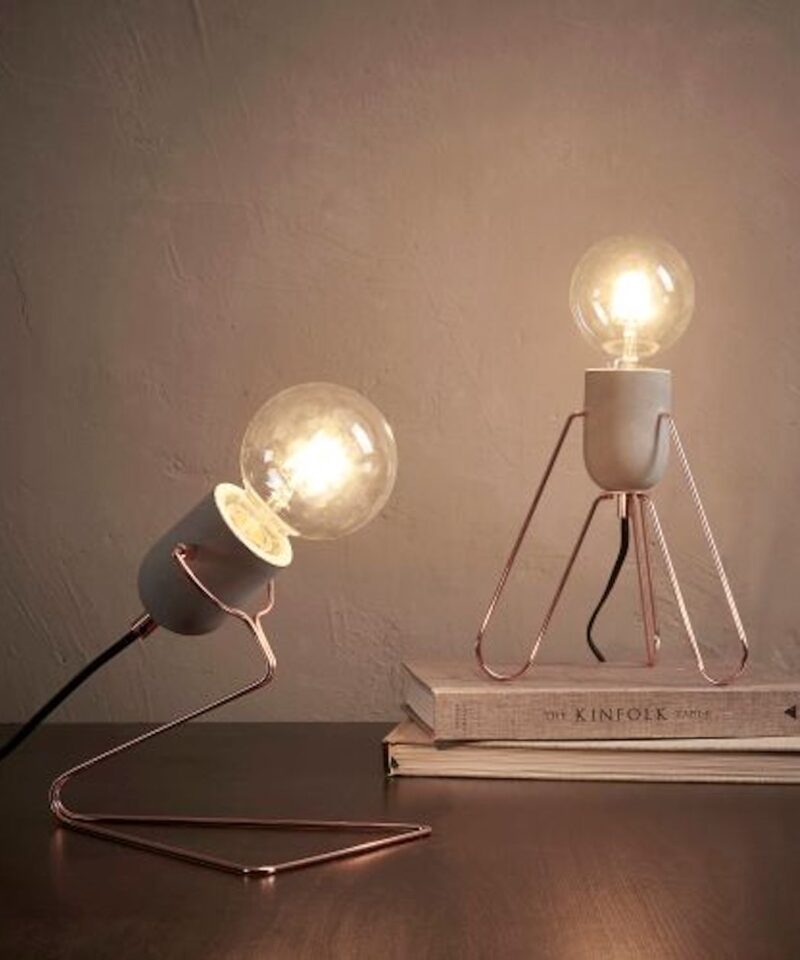 Rose Gold Mini Tripod Desk Lamp - Image 4