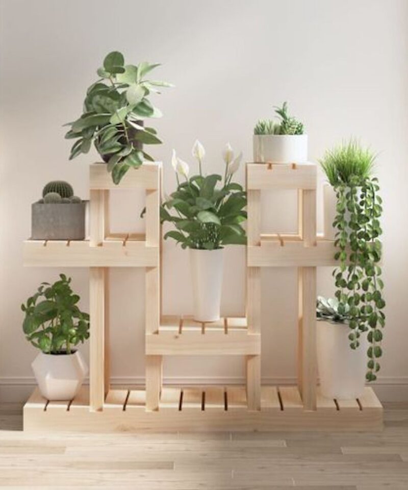 Solid Pinewood Indoor Plant Stand