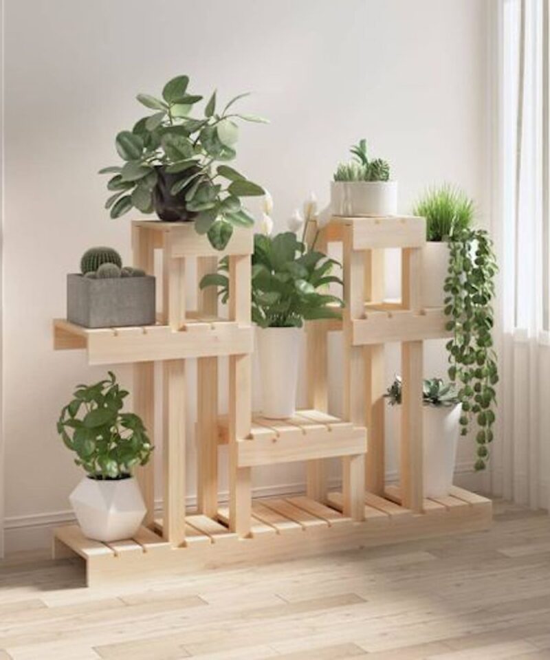 Solid Pinewood Indoor Plant Stand - Image 2