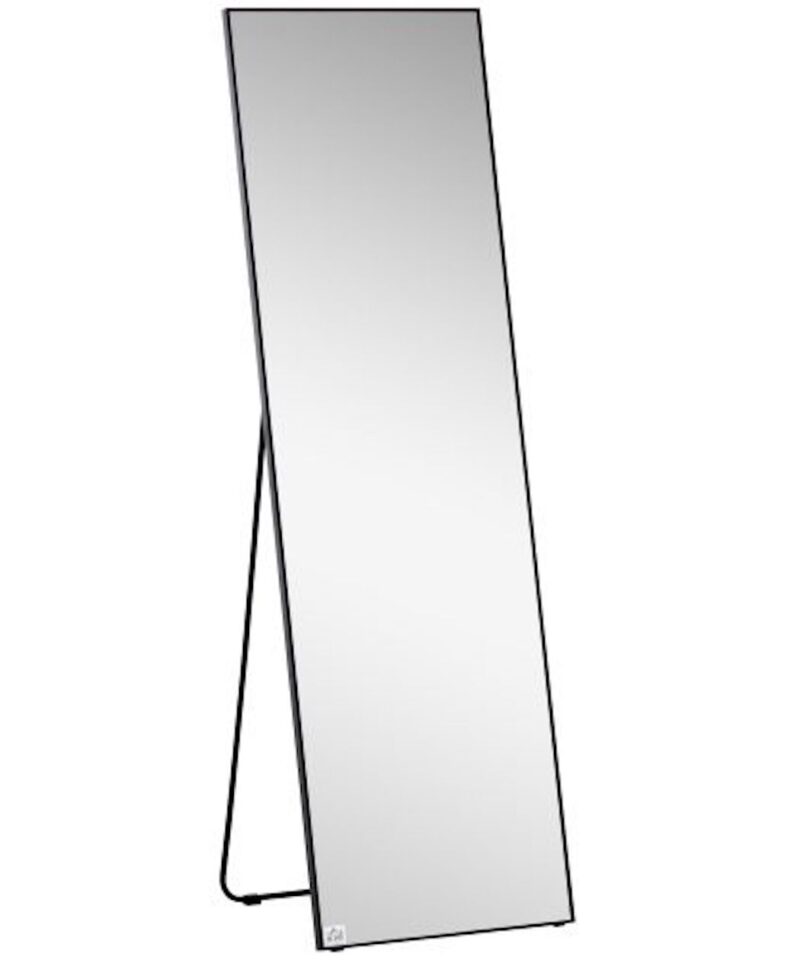 Minimal Full Length Floor Mirror - Black