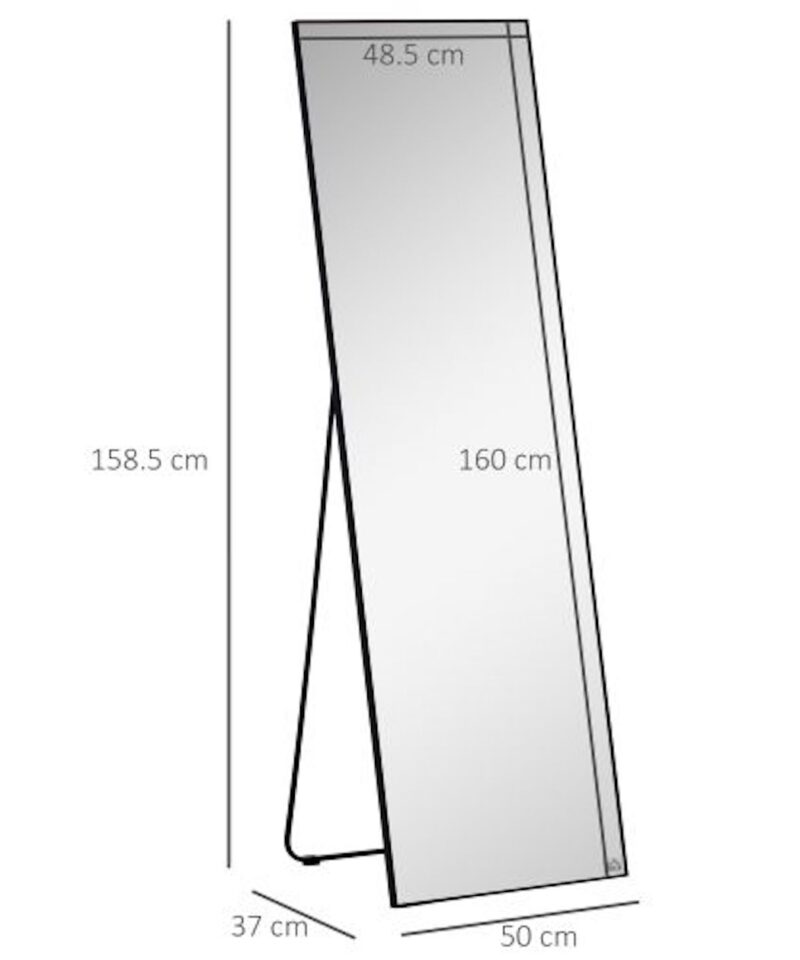 Minimal Full Length Floor Mirror - Black - Image 3