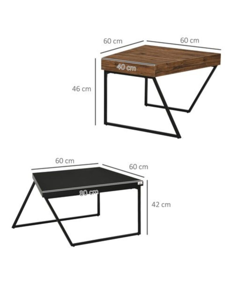 Two Tone Diagonal Coffee Table - Image 4