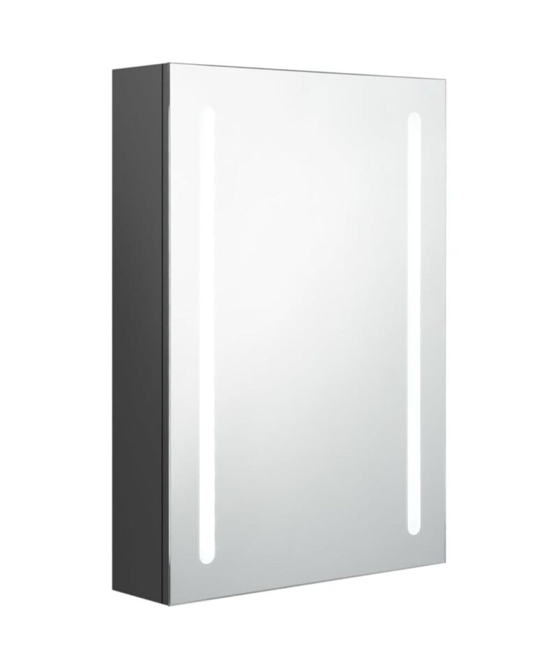 LED Bathroom Mirror Cabinet - Vertical Lights (Grey) - Image 2