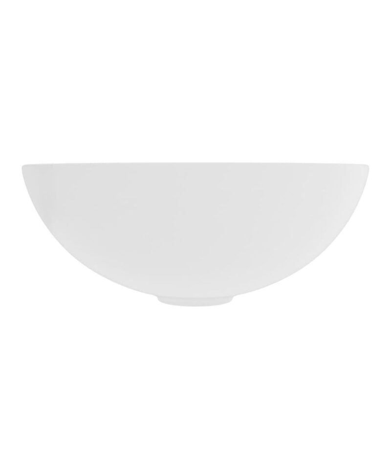 Round Ceramic Sink - Matt White - Image 3