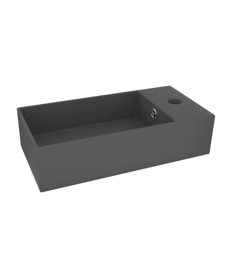 Ceramic Bathroom Sink - Matt Grey - Image 2