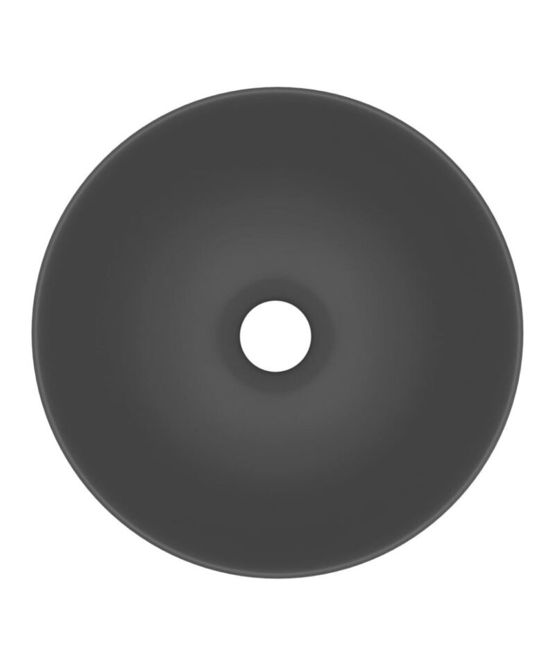 Round Ceramic Sink - Dark Grey - Image 2