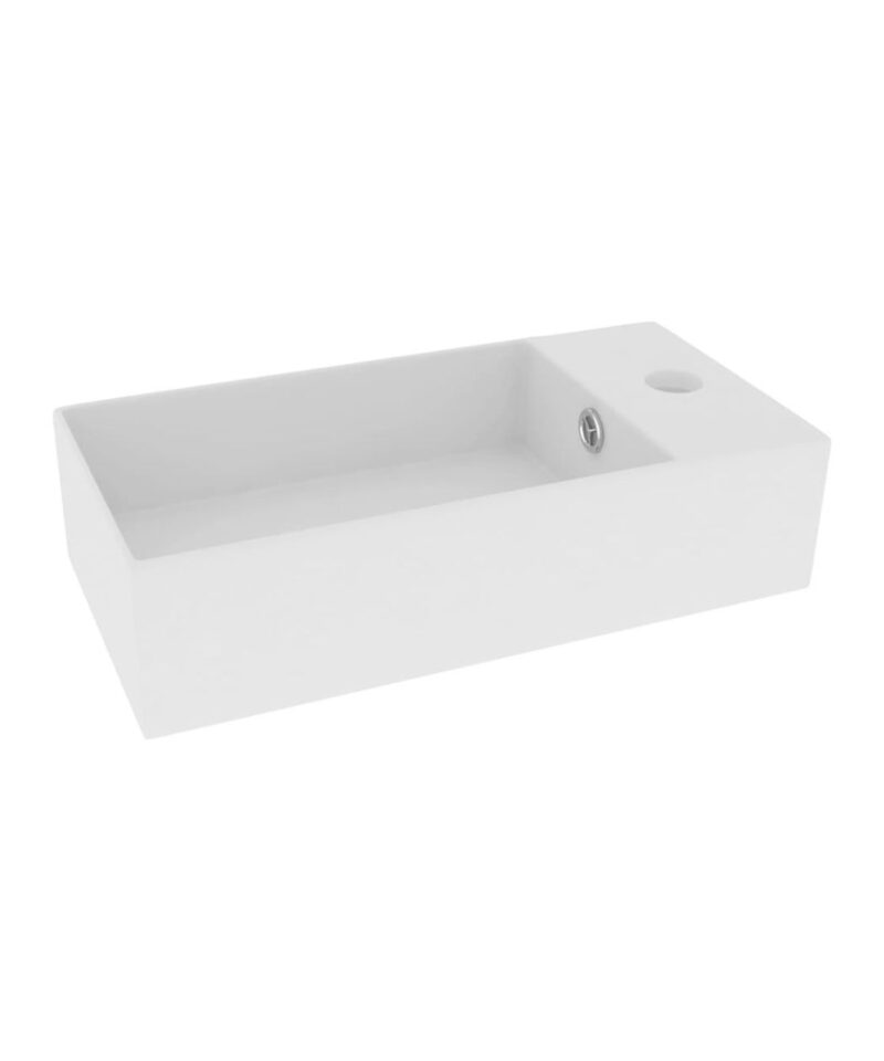 Ceramic Bathroom Sink - Matt White - Image 2