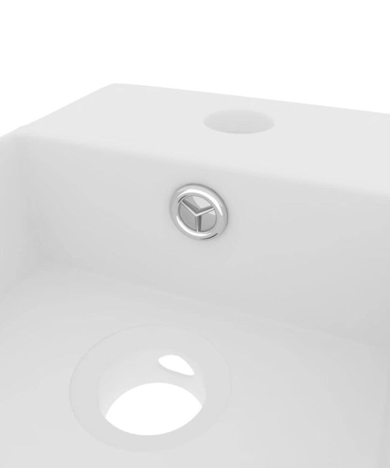 Ceramic Bathroom Sink - Matt White - Image 4