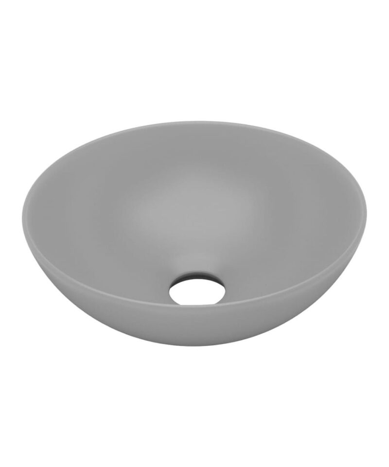 Round Ceramic Sink - Light Grey - Image 4