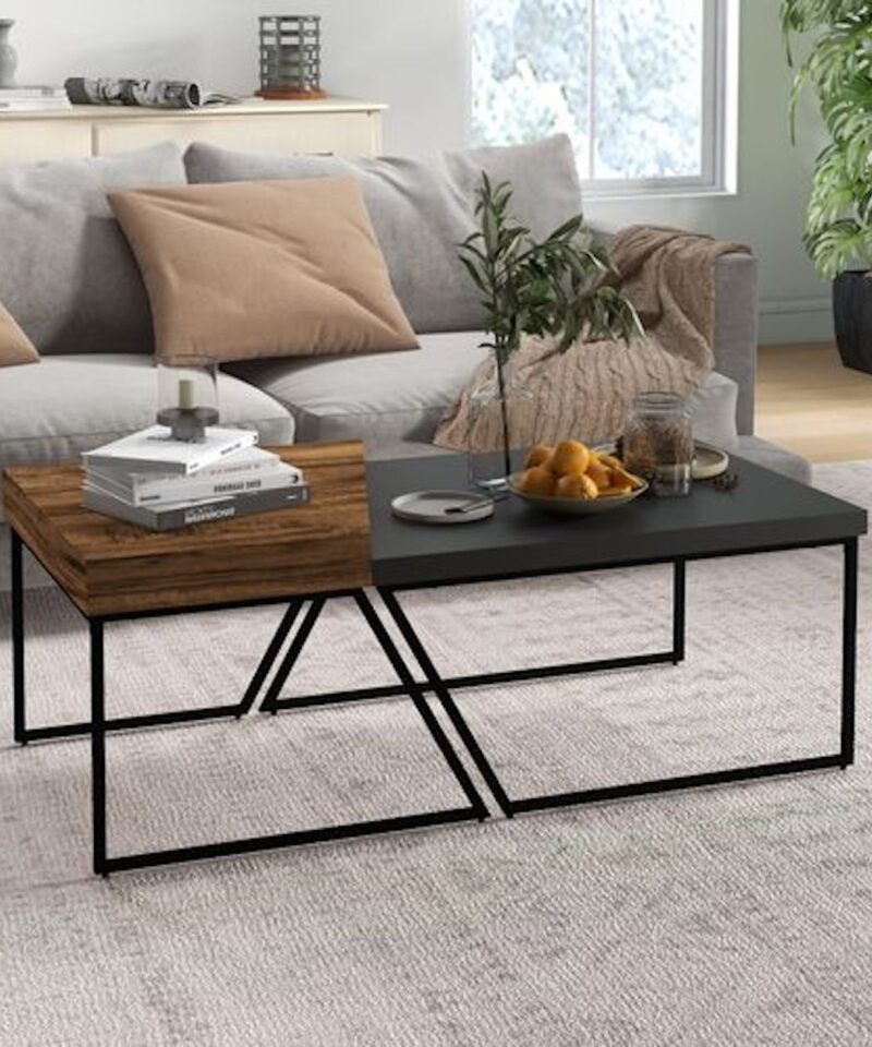 Two Tone Diagonal Coffee Table