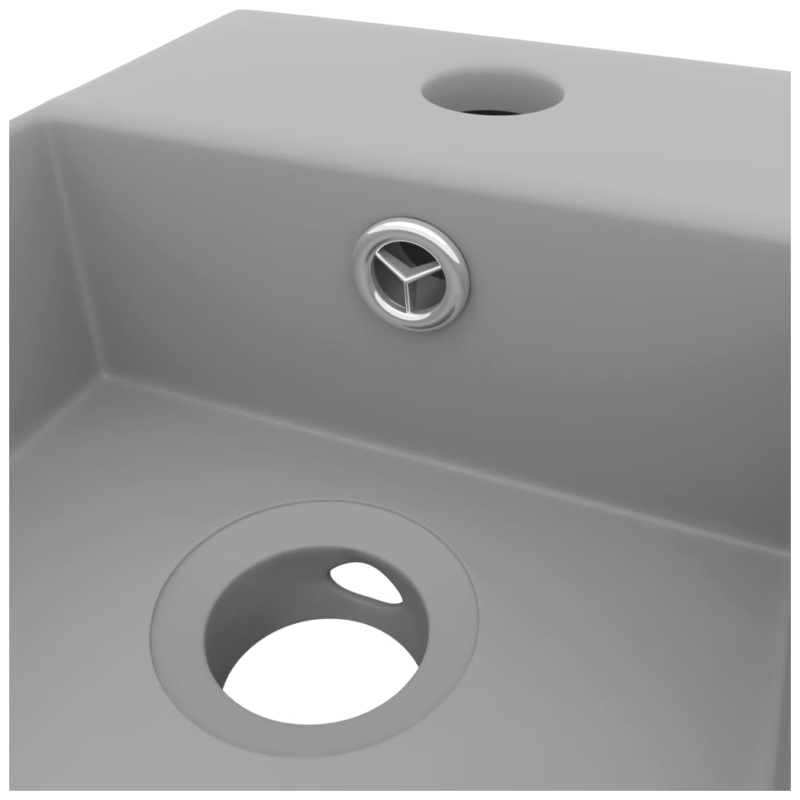 Ceramic Bathroom Sink - Matt Grey (Light) - Image 3