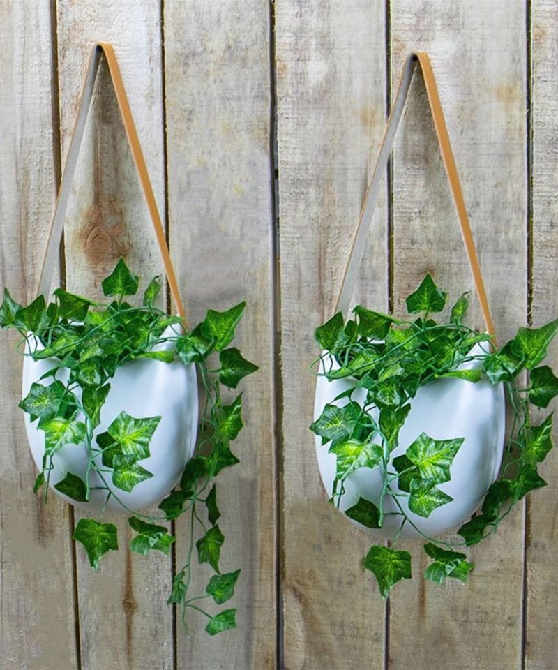 Ceramic Hanging Planter Set Of Two