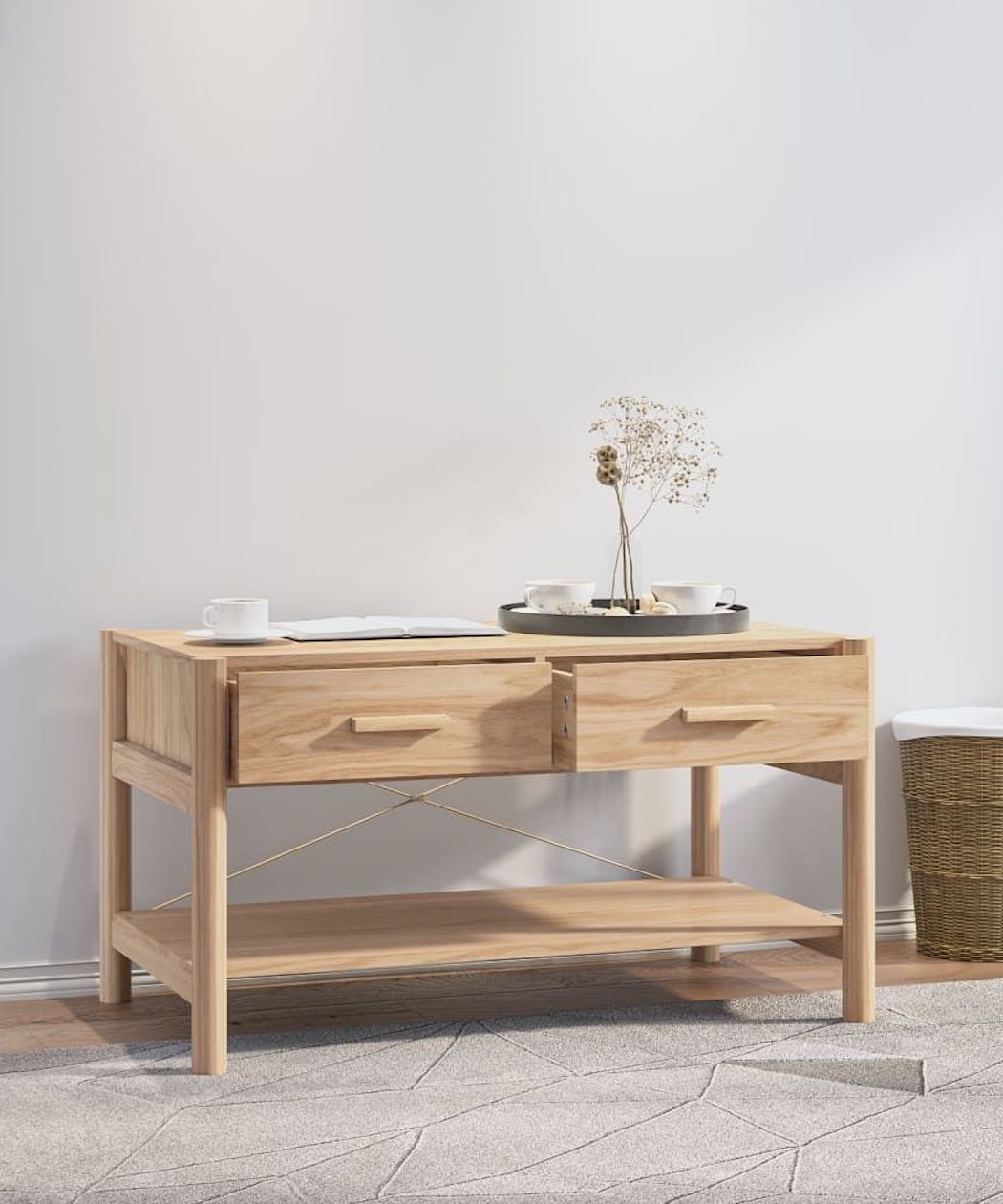 light coffee table with drawers