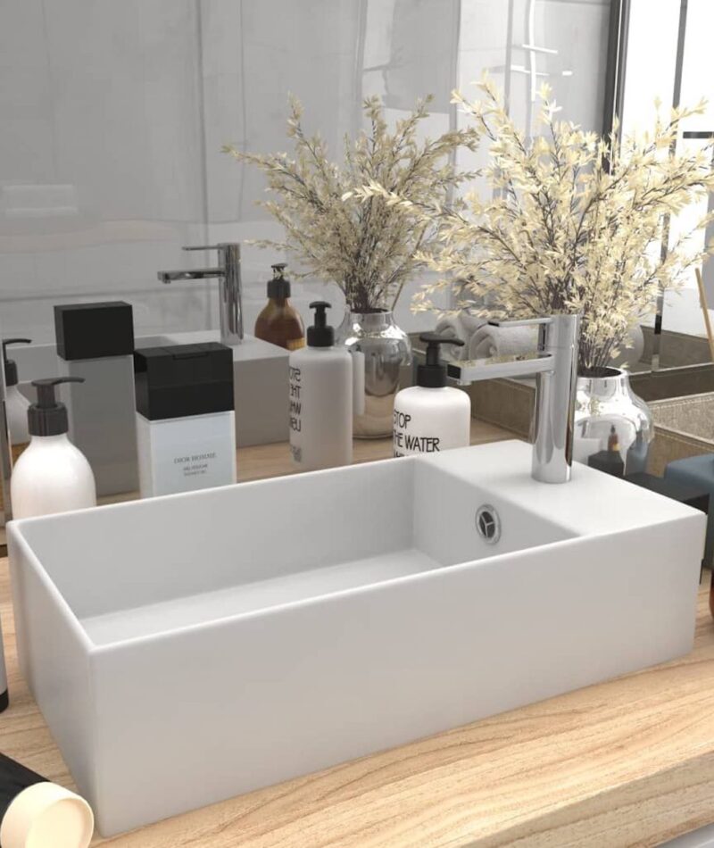 Ceramic Bathroom Sink - Matt White