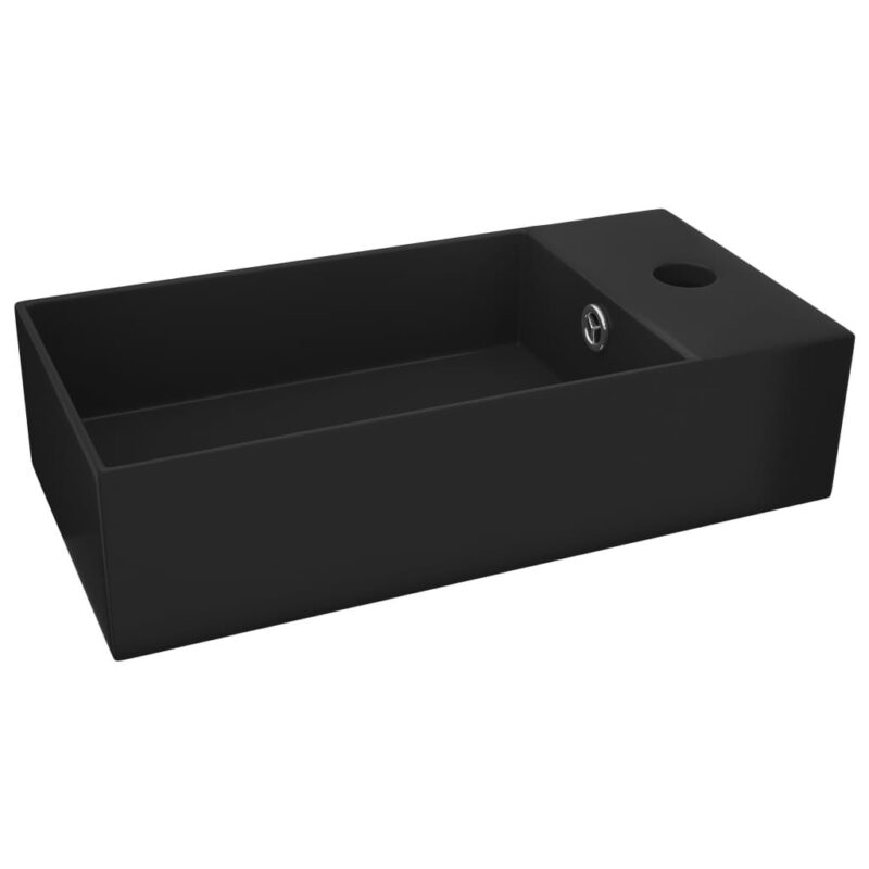 Ceramic Bathroom Sink - Matt Black - Image 2