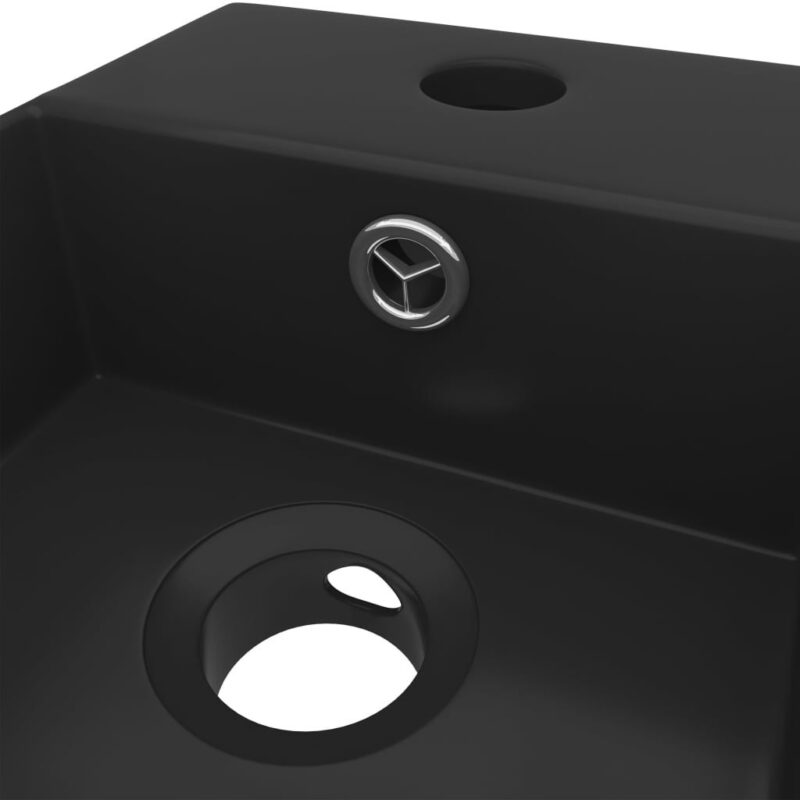 Ceramic Bathroom Sink - Matt Black - Image 4