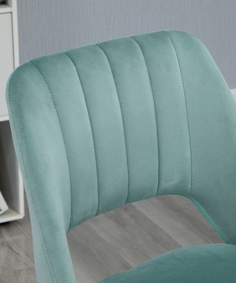 Vinsetto Swivel Office Chair In Green Velvet - Image 4