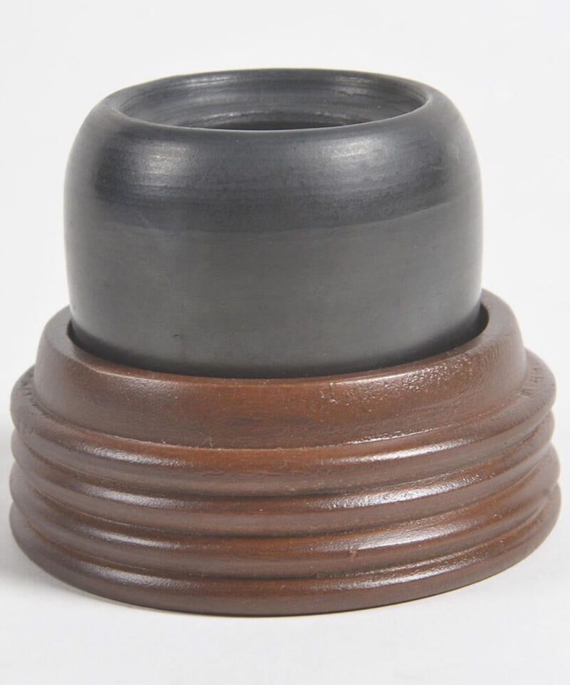 Ribbed Wooden & Terracotta Planter - Image 3