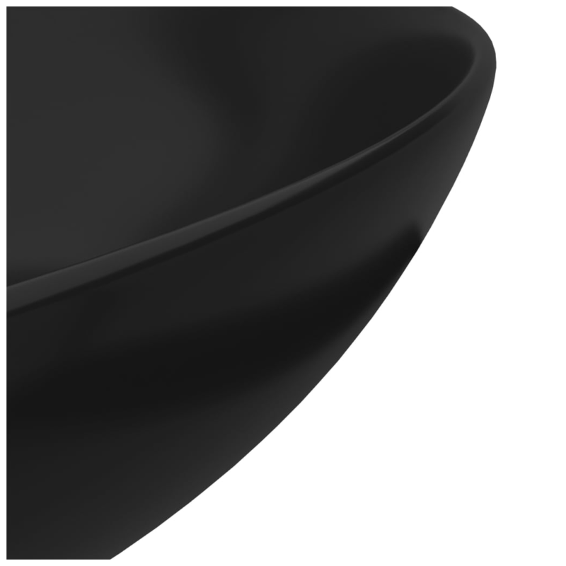 Round Ceramic Sink - Matt Black - Image 4