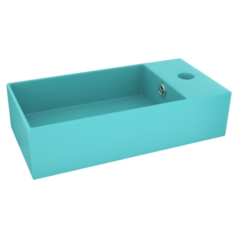 Ceramic Bathroom Sink - Matt Green - Image 2