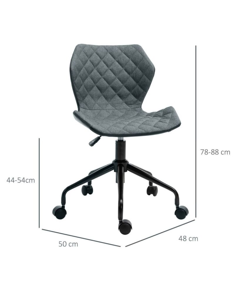 Modern Home Office Chair In Dark Grey - Image 3