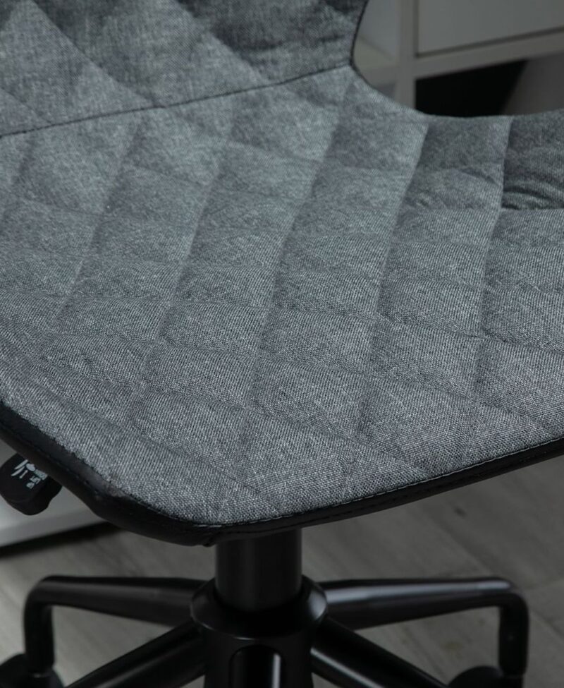 Modern Home Office Chair In Dark Grey - Image 4