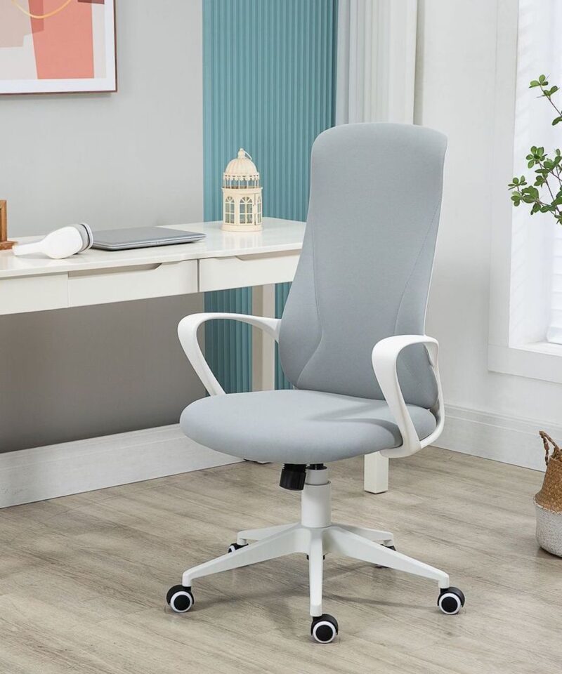 High Backed Adjustable Office Chair In Grey