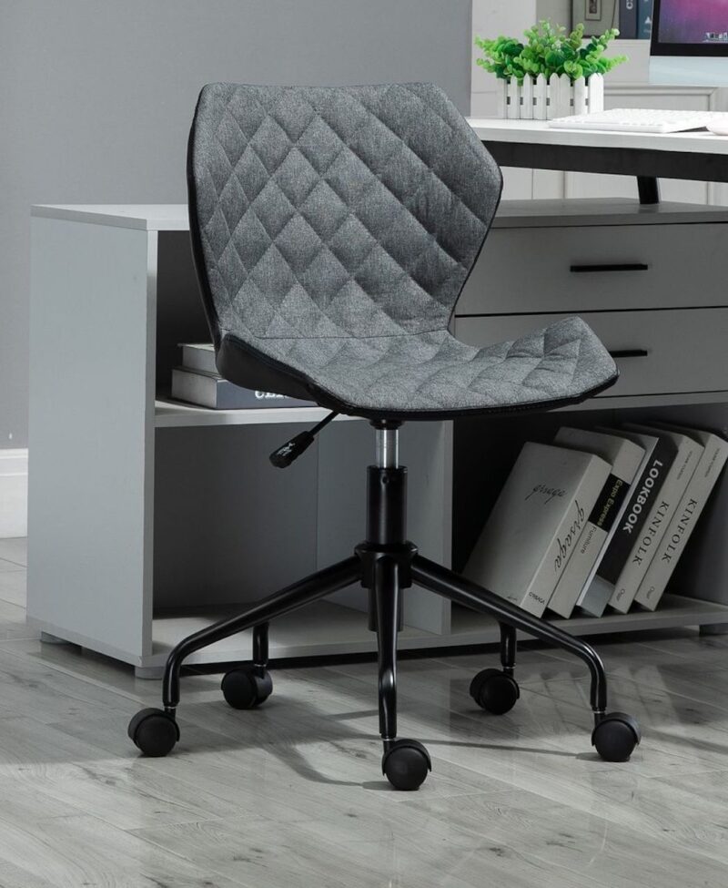 Modern Home Office Chair In Dark Grey