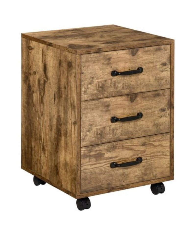 Rustic Home Office Drawers With Wheels - Image 2