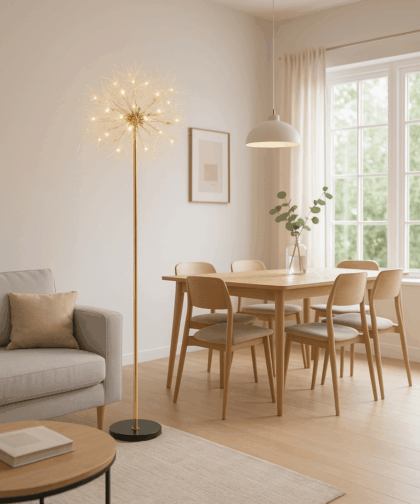 Dandelion Floor Lamp in Gold
