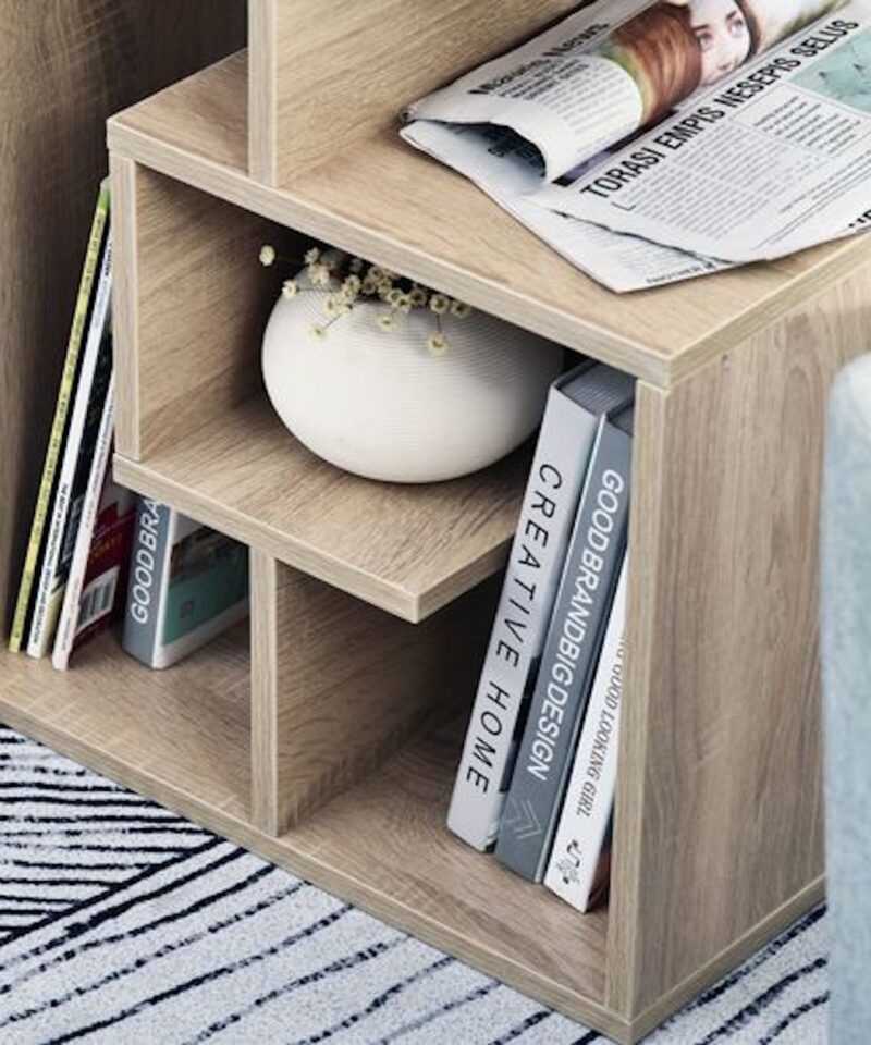 Three Tier Spiral Side Table In Light Oak - Image 2