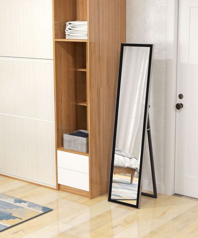 Floor Standing Mirror In Black