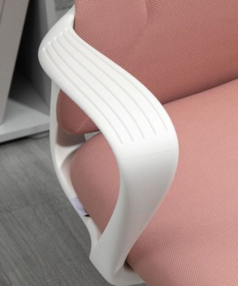 High Backed Adjustable Office Chair In Pink - Image 4