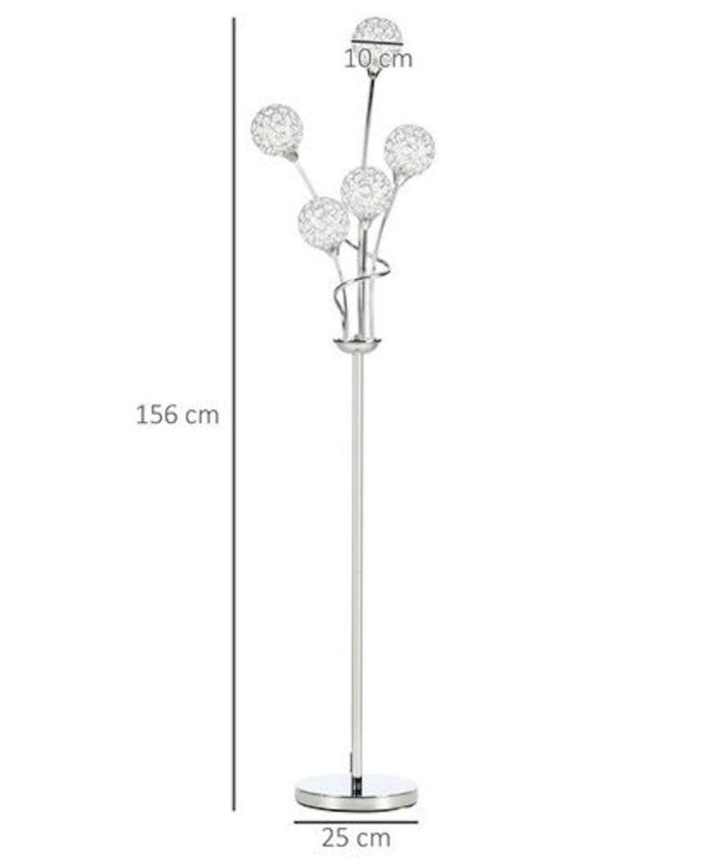 Crystallite Floor Lamp in Silver - Image 4