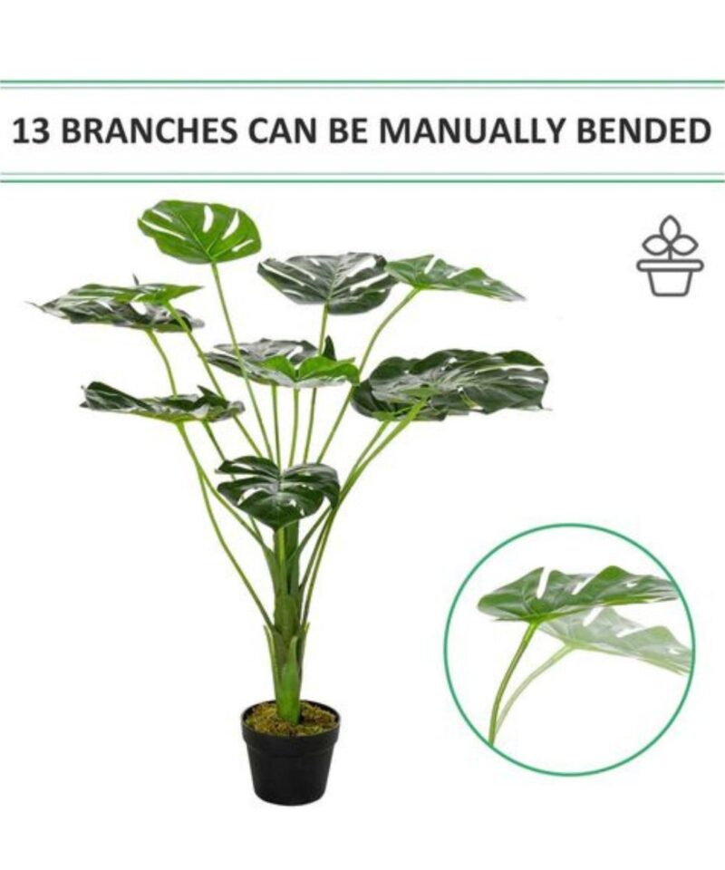 Faux Monstera Indoor Plant (85cm Tall) - Image 4