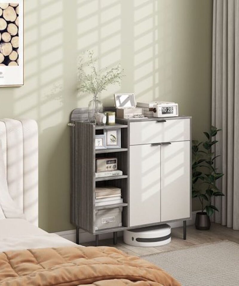 Hallway Storage Unit In White & Graphite - Image 2