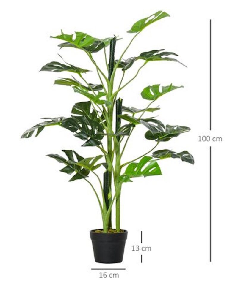 Faux Monstera Tree (100cm Tall) - Image 3